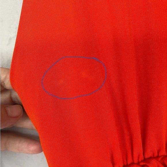 Anthropologie Maeve Yuma Halter Maxi Dress Red Orange Basketweave Size 6 - Picture 12 of 12